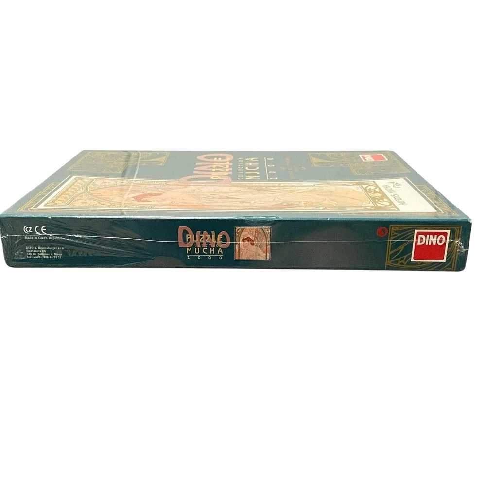 Dino Puzzle Collection Mucha 1000 Pc Sealed Gold Printing Art Nouveau